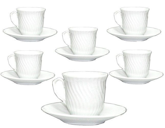 Demitasse 6-cup Set with Matching Plates.